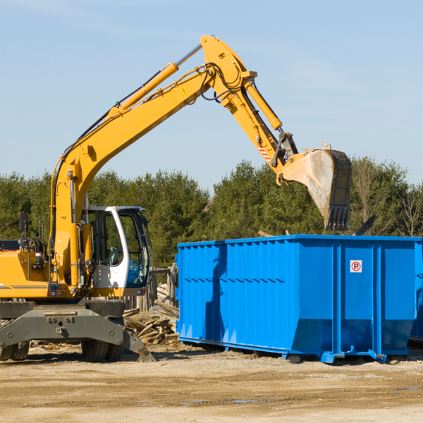 are there any restrictions on where a residential dumpster can be placed in McSwain CA